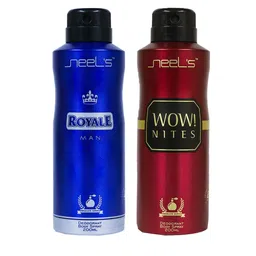 Neels Men Set of Royale & 2 Wow Nites Deodorants - 200 ml Each image 2