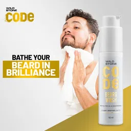 Wild stone Men Set of 2 Code Beard Wash with Tea Tree Oil & Cedarwood Oil - 50 ml Each image 5