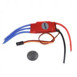 SimonK 30A BLDC ESC Electronic Speed Controller Without Connectors - Red Color image 1