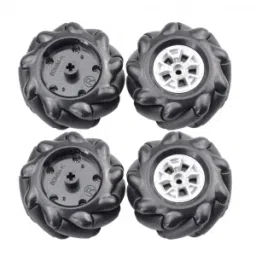 60MM-K Mecanum Wheel Compatible with 6.7mm Coupling (Pack of 4)-Black-image-3