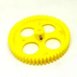 Yellow Spur Gear 3.5 inch Diameter 12mm Width Plastic 56 Teeth-15