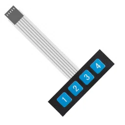 1x4 Matrix - Membrane Type Keypad - 4 Keys image 1