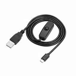 5V 3A USB to Micro USB Power Cable with LED Indicator for Raspberry Pi 3 B+ image 1