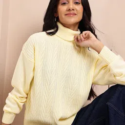 Mast & Harbour Acrylic Self-Design Pullover-picture-23