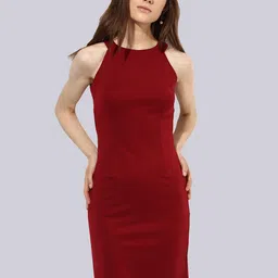 KLEIO Round Neck Sheath Dress-image-10