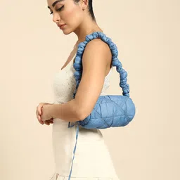 DressBerry Textured Structured Shoulder Bag With Quilted-image-85