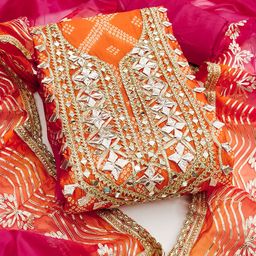 MANVAA Printed Organza Unstitched Dress Material-image-27