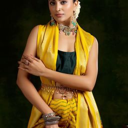 Libas Leheriya Zari Silk Blend Saree-picture-50