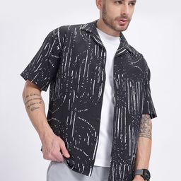 glitchez Monochrome Magic Printed Relaxed Shirt-image-54