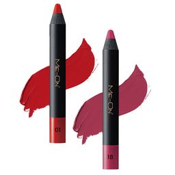 ME-ON 2-Pcs Photoface Long-Lasting Lip Crayon - Shade 01 & 18-44