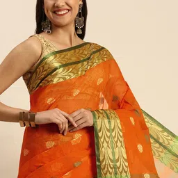 DESH BIDESH Woven Design Pure Cotton Taant Saree-picture-40