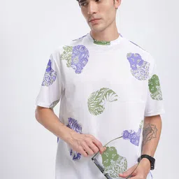 glitchez Printed Drop-Shoulder Sleeves Oversized T-shirt-image-8