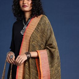 Taavi Woven Design Tasselled Winter Dupatta-46