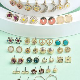 Zaveri Pearls Multicoloured Set of 25 Contemporary Stud Earrings-59