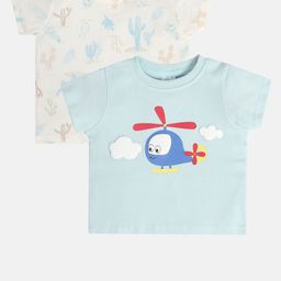 MINI KLUB Boys Pack Of 2 Graphic Printed Cotton T-shirt-25