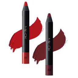 ME-ON Set of 2 Photoface Long Lasting Lip Crayon - 3.6g Each - Shade 01-24-27