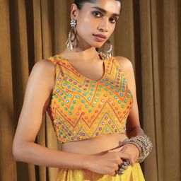 Soch Woman Embroidered & Sequined Georgette Saree Blouse-image-87
