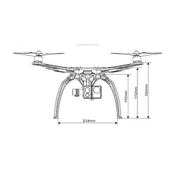 S500 Multi Rotor Air PCB Frame with High Landing Gear for FPV Quad-Copter image 2