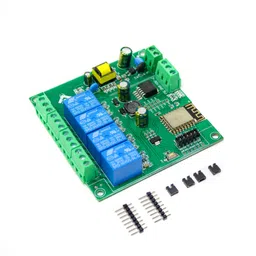 AC90-250V ESP8266 Wireless WIFI Relay Module 4 Channel ESP 12F Wifi Development Board AC/DC 5V/7-28V/5- 80V Power Supply image 2