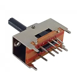DPDT Center Off Rocker Toggle Switch - Spring Action- PCB Mount image 2