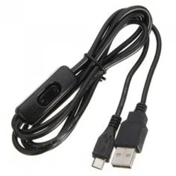 USB to Micro USB Cable 1.5 Meter Black With ON/OFF Switch Power Control For Raspberry Pi image 2