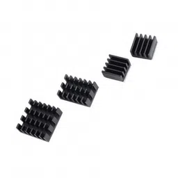 Black 4 in 1 Heat Sink Set Aluminum for Raspberry Pi 4 Model B image 2