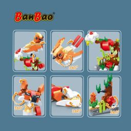 BanBao Animal Building Blocks Colorful Robin and Small Fox Building Toy -RS7497BanBao Animal Building Blocks Colorful Robin and Small Fox Building Toy -RS7497 image 5
