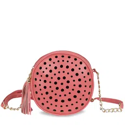KLEIO  Cut Out Round Cross Body Sling Bag-35