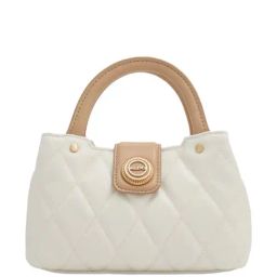 Aldo White & Beige Striped Small Handbag-image-58