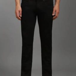 Louis Philippe Black Cotton Slim Fit Jeans-image-8