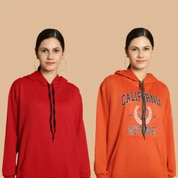 Vimal Jonney Maroon & Rust Printed Sweatshirt - Pack Of 2-image-43