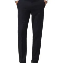 Van Heusen Navy Slim Fit Trousers-picture-15