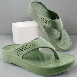 Red Tape Men's Olive Flip Flops-image-43