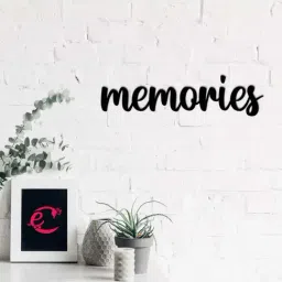 eCraftIndia 'Memories' Black Engineered Wood Wall Art Cutout, Ready to Hang Home Decor-28
