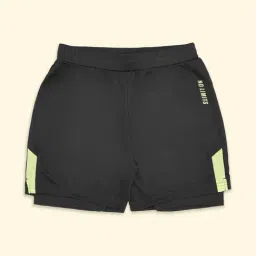 Pantaloons Junior Black & Green Cotton Printed Shorts-picture-49