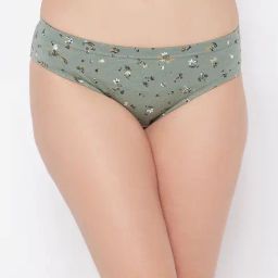 Clovia Olive Printed Hipster Panty-image-98