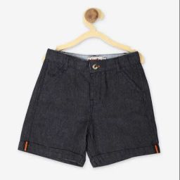 Fabindia Kids Black Solid Shorts-image-80