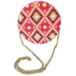 Tarini Nirula Pink & Red Silk Clutch-image-3