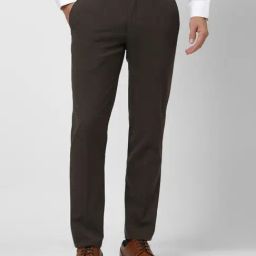 Van Heusen Brown Slim Fit Trousers-image-114