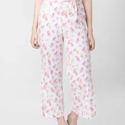 Spykar White Cotton Floral Print Pants-image-77