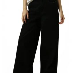 Allen Solly Black Cotton Plain Jeans-image-62