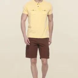 Basics Brown Solid Cotton Casual Shorts-picture-24