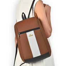 LAVIE LUXE Cobie Tan Leather Small Backpack-image-98