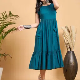 Inweave Blue A-Line Dress-image-28