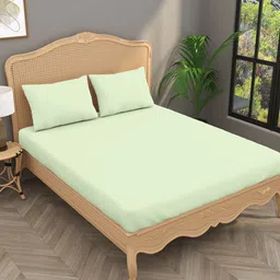 Gulaab Jaipur Green 400 TC Cotton Super King Bedsheet Set 2.74 m x 2.74 m-image-63