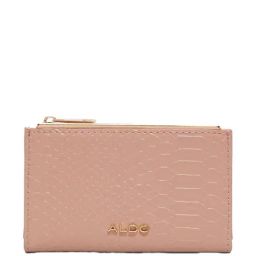 ALDO Light Pink Textured Small Card Holder-17