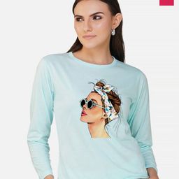 Metronaut Women 2 Printed Bio Finish Applique T-shirt-image-8