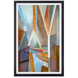 999store Multicolor Abstract Printed Canvas Painting image 2