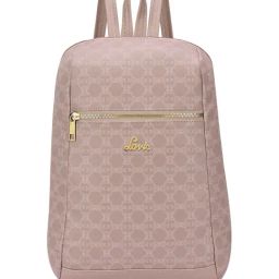 LAVIE LUXE Mono Cobie Pink Logo Leather Small Backpack-91