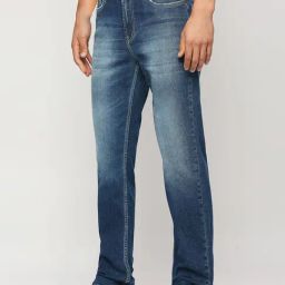 Pepe Jeans Mid Indigo Blue Cotton Relaxed Fit Jeans-picture-33